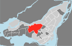 Carte localisation Montréal - Saint-Laurent